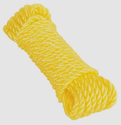 Yellow Twisted Polypropylene Rope
