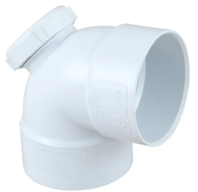 50mm 45-degree PVC soil and vent bend fitting