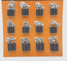 12-piece iron padlock set