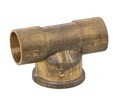 Brass T-piece pipe fitting