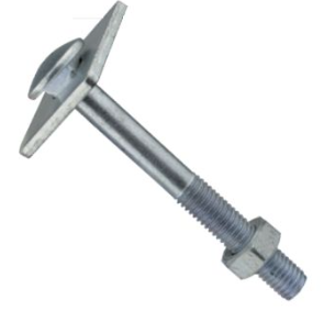 Round Head Bolt with Nut & Washer M10x90mm